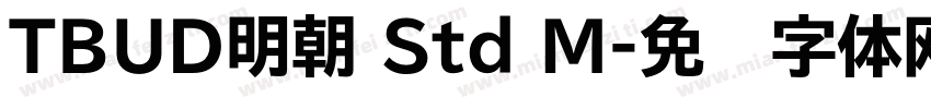 TBUD明朝 Std M字体转换